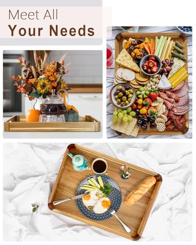 22 Inch Wooden Serving Tray