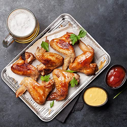 Stainless Steel Baking Sheet with Rack Set (2 Count)