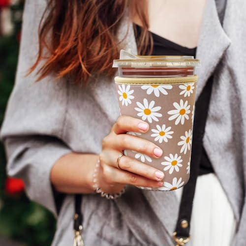 Reusable Insulated Neoprene Iced Coffee Cup Sleeve (3 Count)