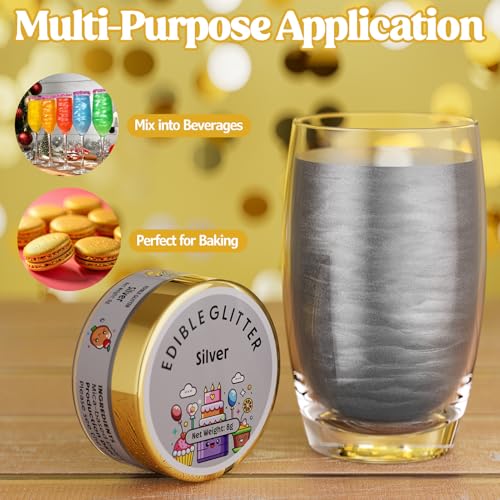 Edible Glitter for Drinks Cakes