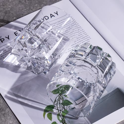 Crystal Whiskey Glasses Set of 2 Handcrafted Old Fashioned Glasses (2 Count)