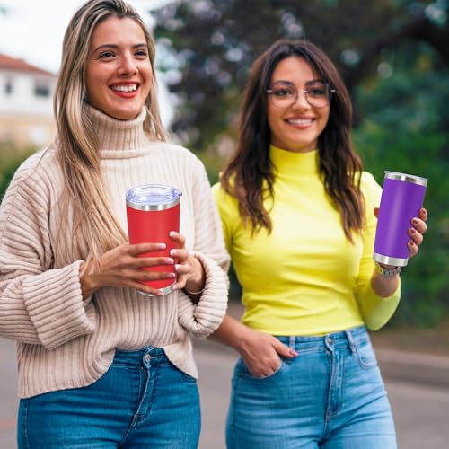 20oz Tumbler Stainless Steel Tumbler Coffee Tumbler with Lid Purple