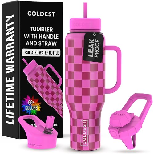 Coldest Tumbler with Handle and Straw