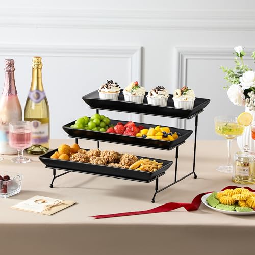 3 Tier Serving Trays for Party (4 Count)