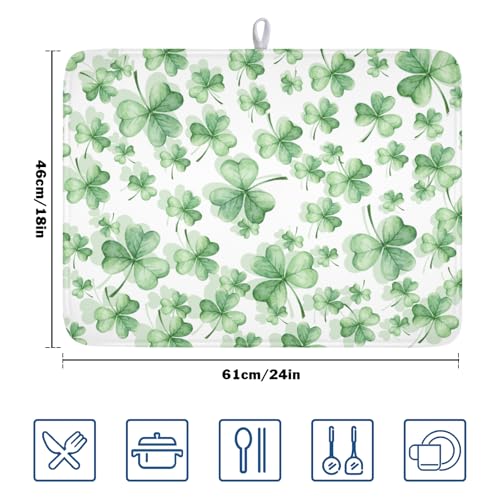 St Patrick's Day Dish Drying Mat for Kitchen Counter