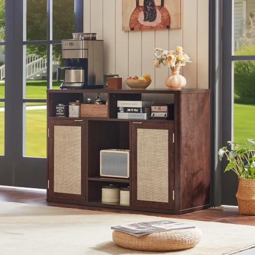 Rattan Wine Bar Cabinet with 2 Doors