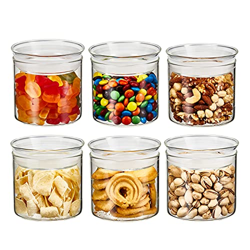 17oz Glass Jars with Airtight Lid (6 Count)
