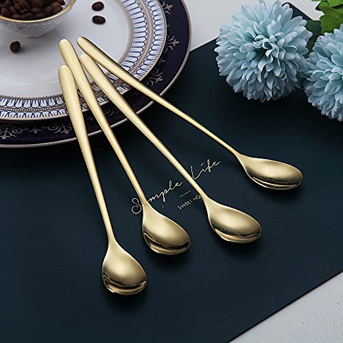 Gold Long Handle Coffee Spoons (6 Count)