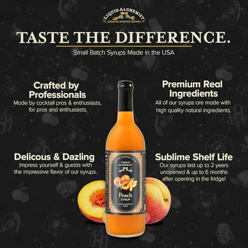 Peach Syrup for Cocktails (25.4 Fl Oz)