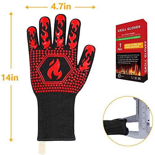 BBQ Gloves Oven Gloves 1472℉ Extreme Heat Resistant