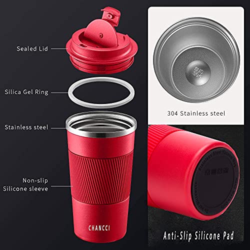 Travel Coffee Mug Spill Proof Leakproof 16 oz Insulated Coffee Mug with Screw Lid