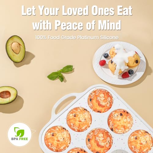 Silicone Muffin Pan with Metal Reinforced Frame (2 Count)