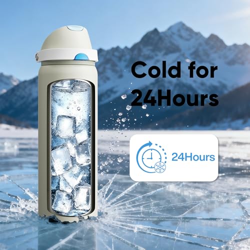 Insulated Water Bottle with Straw