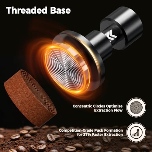 58.35MM V6 Impact Espresso Tamper with Sound Feedback