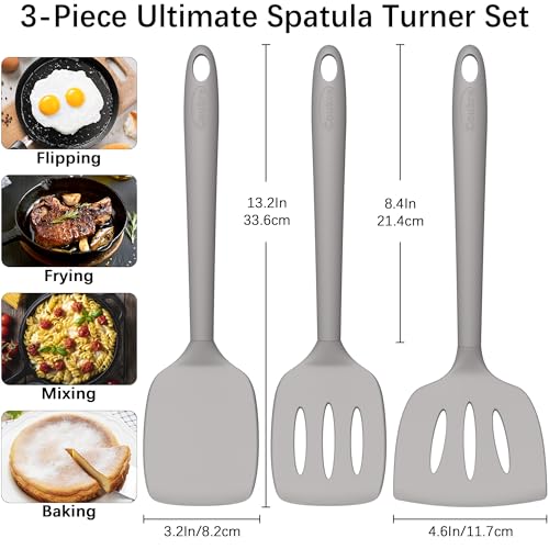 3 Pack Silicone Spatula Set
