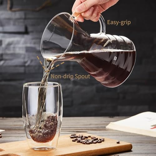 18 Pack Pour Over Coffee Maker with Permanent Stainless Filter 27 fl oz (18 Count)
