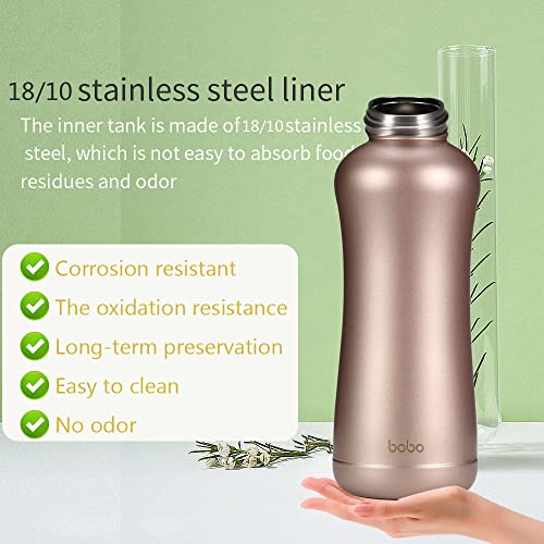 Mini Vacuum Insulated Water Bottle With Bamboo Lid