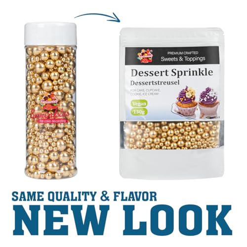 Gold Sprinkles 130g (4.58 Ounce)