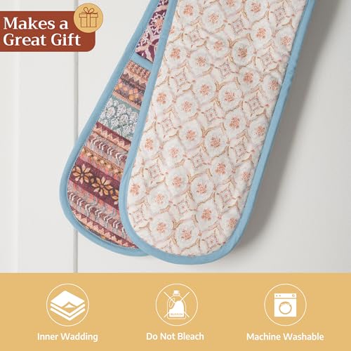 Double Oven Mitts 100% Cotton Double Oven Glove