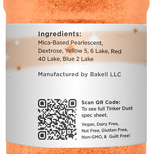 Pumpkin Orange BAKELL Edible Glitter