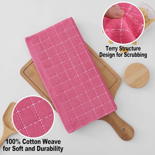 100% Cotton Terry Kitchen Dish Cloths (6 Count)
