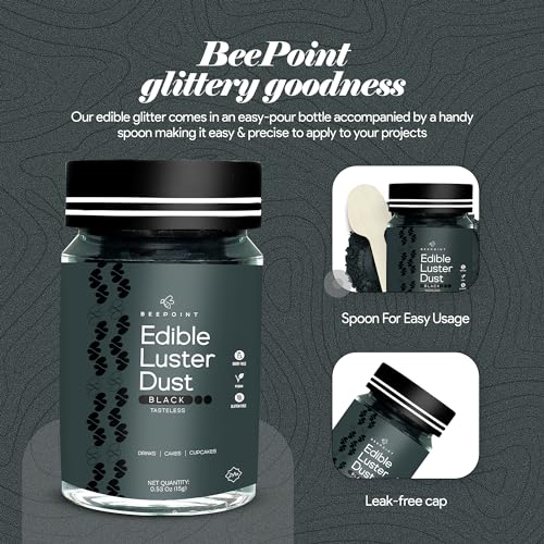 Black Edible Luster Dust 15g