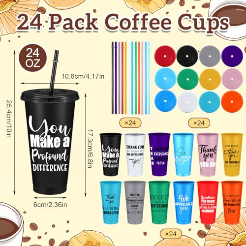 24 Pcs Housekeeping Employee Appreciation Gift Tumblers Bulk 24oz (24 Count)