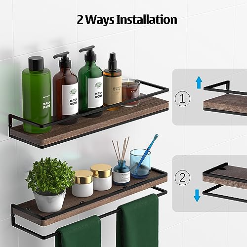 Floating Shelves Wall Mounted Set of 2 (2 Count)
