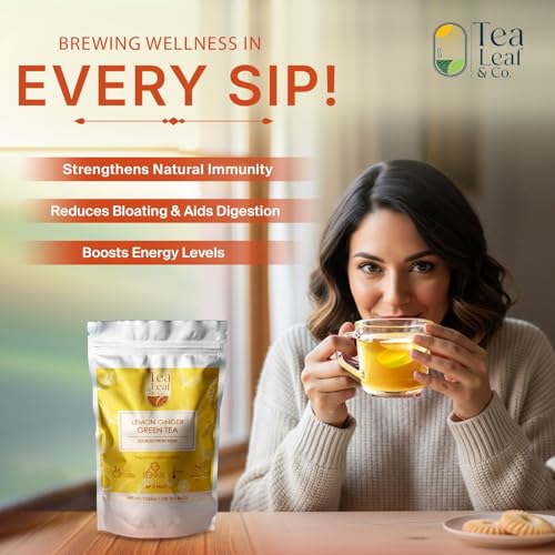 Tealeaf & Co. Lemon Ginger Green Tea with Ginger (50 Count)