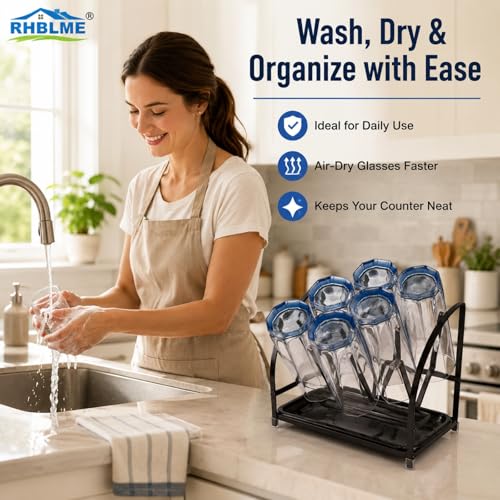 2 Packs Glass Drying Rack (16 Ounce)