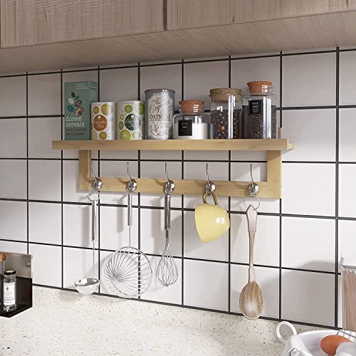 Coat Hooks with Shelf Wall