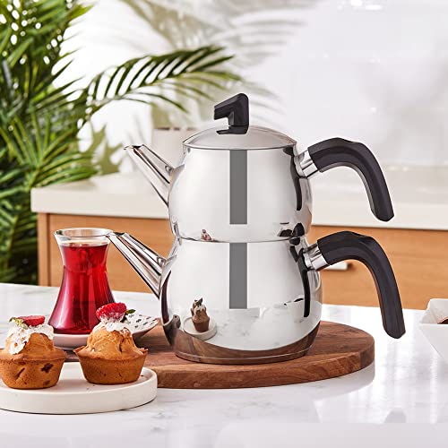 Belinay Teapot Set Silver Black (2 Count)