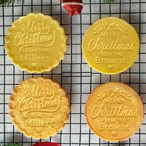 2025 Personalized Christmas Cookie Stamp Unique 3D Embossed Design Fun Tool for Baking Art