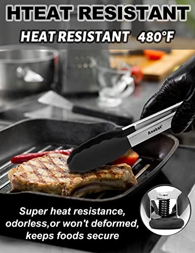 Non Stick Silicone Locking Tong Set of 2