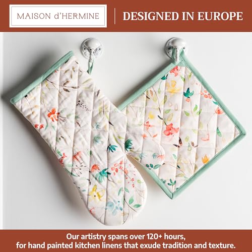 100% Cotton Oven Mitt & Pot Holder Set