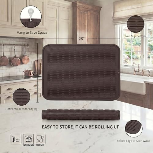 Silicone Dish Drying Mat for Multiple Usage