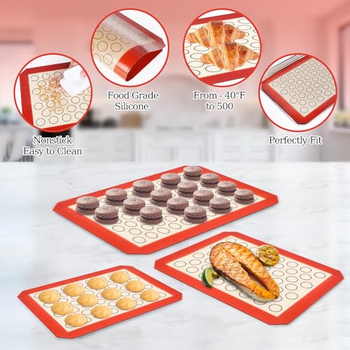 Baking Sheet with Silicone Baking Mat Set