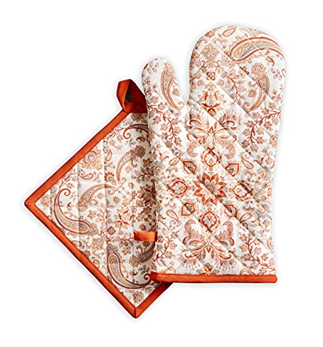 100% Cotton Oven Mitt & Pot Holder Set (2 Count)