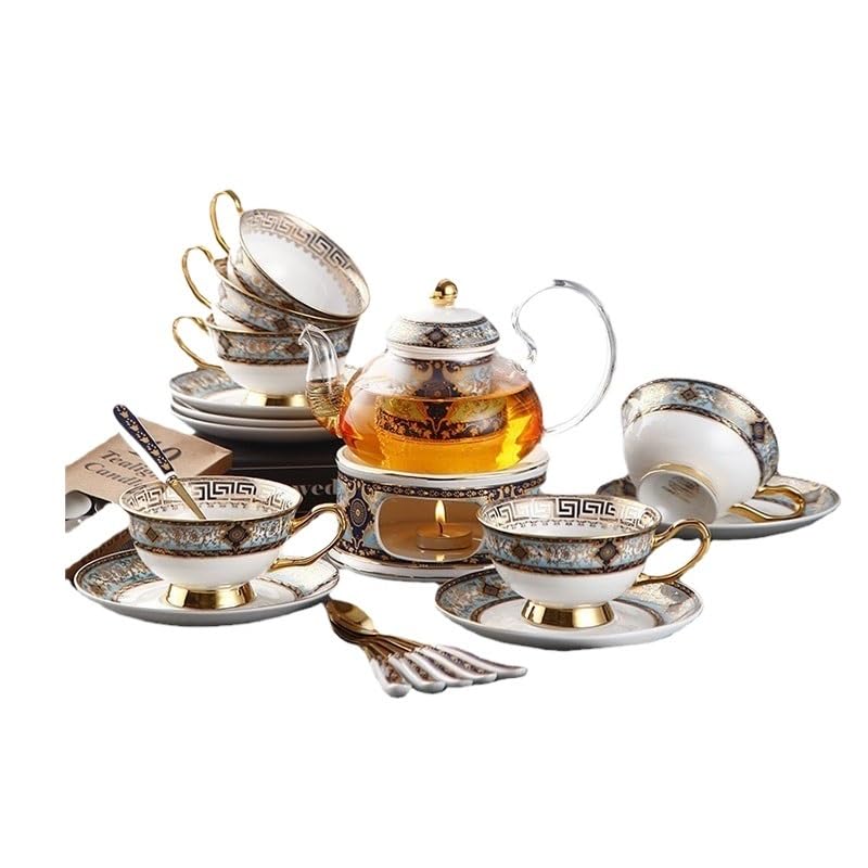 English Ceramic Cups Afternoon Tea Sets Home Flower Fruit Teapot Wedding Gift Set