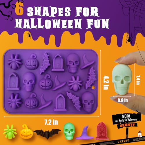Halloween Molds Silicone for Chocolate 4 Pack