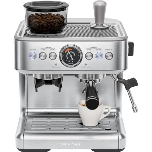 Crema Supreme 15 Bar Espresso Machine with Milk Frother (101.4421 Fl Oz)