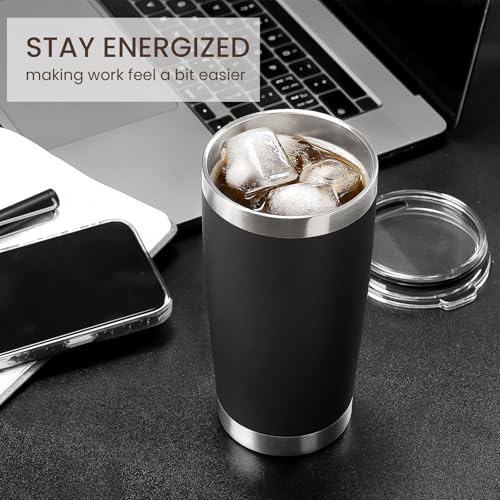 20oz Tumbler 4 Pack Double Wall Vacuum Insulated Travel Mug Bulk (4 Count)