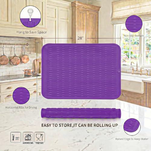 Silicone Dish Drying Mat for Multiple Usage