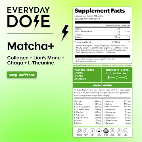 Mushroom Matcha+ Ceremonial Grade Matcha Powder (6.3493 Ounce)