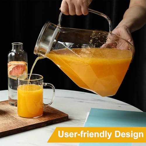 Glass Pitcher with Lid