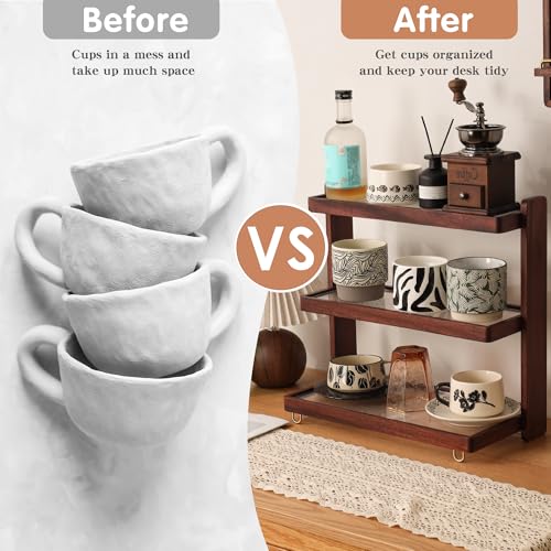 Coffee Mug Holder Wooden Cup Rack
