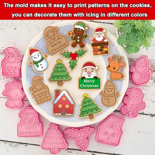 3D Christmas Cookie Cutters (8 Count)