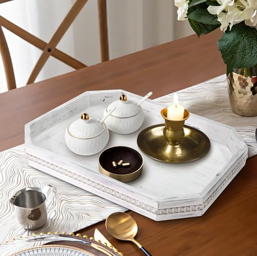 Octagonal Wood Serving Tray
