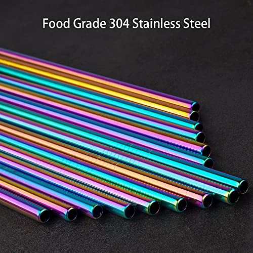24 PCS Straight & Bent Stainless Steel Straws for Tumblers (24 Count)