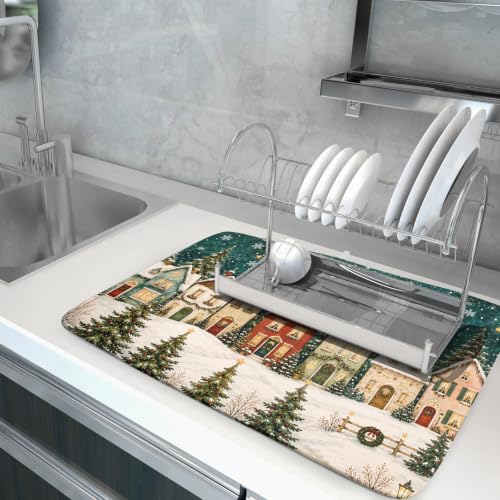 Christmas Dish Drying Mat